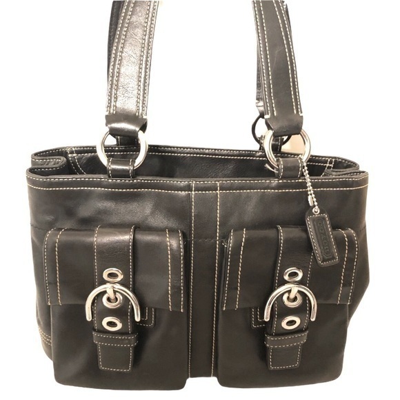 👛 COACH 👛 black soho double pocket bag